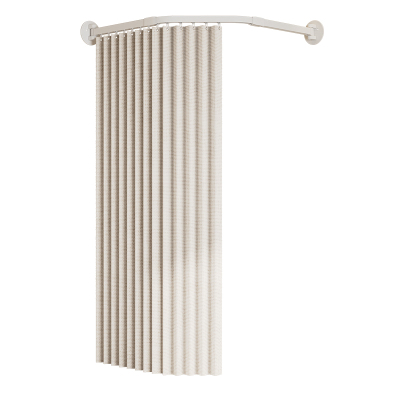 钻石型浴帘轨道卫生间静音异型浴帘杆高档淋浴间万向加厚挂帘浴室