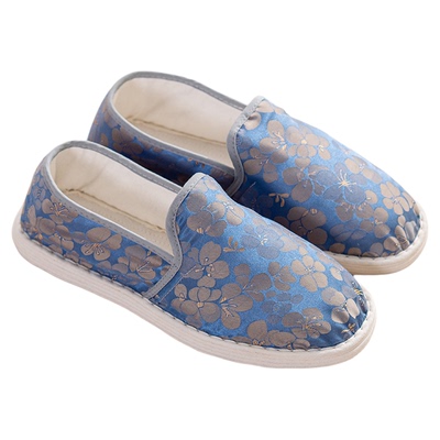 透气手工布鞋千层底一脚蹬中国风