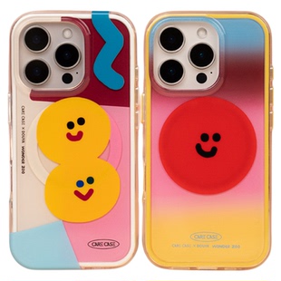 CARECASE 小双黄/小落日二合一磁吸手机壳 适用于苹果iPhone17 16 15 14 13ProMax 原创设计 小众几何图形