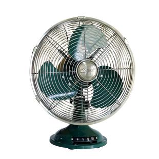 复古台扇浅绿色家用客厅摇头仿古怀旧美式机械纯铜机芯金属电风扇