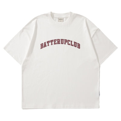 Batterup宽松纯棉字母短袖T恤
