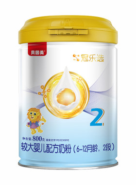 冠乐选牛奶粉2段800g/罐