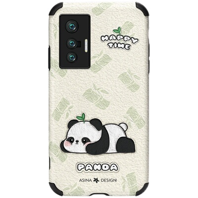 悠闲小熊猫适用vivoX70手机壳x90小羊皮x80Pro保护套x60可爱x50女款龙年新年x30防摔x27全包vivo硅胶新款x23