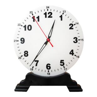 教师演示用钟表模型教具大号数学教学仪器一二年级认识时间学习小学生3针钟面两针2联动12时24时非联动教具