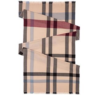 MARJAKURKI玛丽亚古琦英伦风格子羊毛围巾冬季保暖针织披肩女外搭