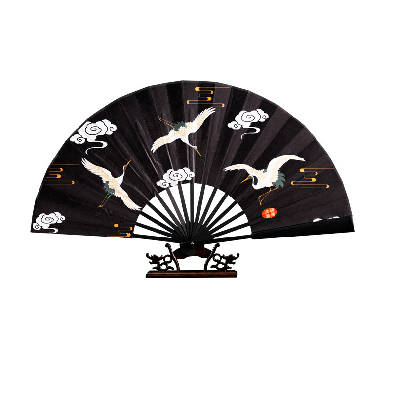 扇子古风夏季竹扇中国风绢布学生折扇空白扇水墨汉服8寸10寸定制