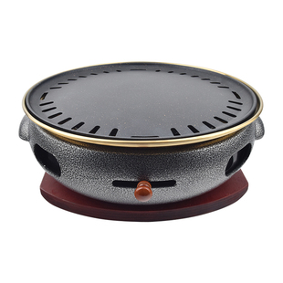 韩式电烤炉商用上排烟圆形铸铁电烧烤炉日式烤肉店电陶盘烤肉炉