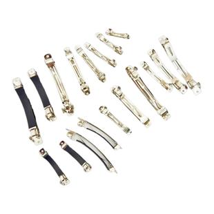 弹簧夹子弹簧发夹三片黑色皮套加厚手工DIY卡子头花材料发饰簪花