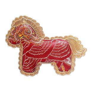 【紫罗兰正版】送锦马胸针非遗宋锦布艺高级感别针生肖马年送礼