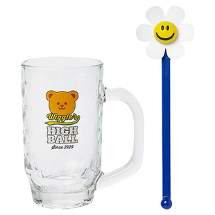 Glasslock wiggle联名啤酒杯玻璃高颜值杯子果汁杯家用聚餐耐用