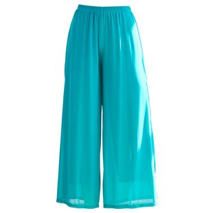 古典舞白纱裤练功服女夏天裤子垂感演出服女飘逸舞蹈阔腿裤现代舞