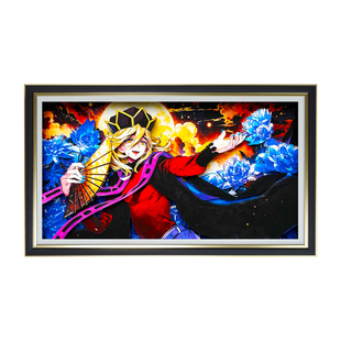 鬼灭之刃童磨3d动漫立体画上弦二周边玄关客厅床头桌摆装饰画礼物