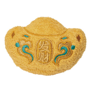 新款金元宝毛绒小挂件圣诞节礼物磁吸式可爱玩偶招财包包挂饰创意