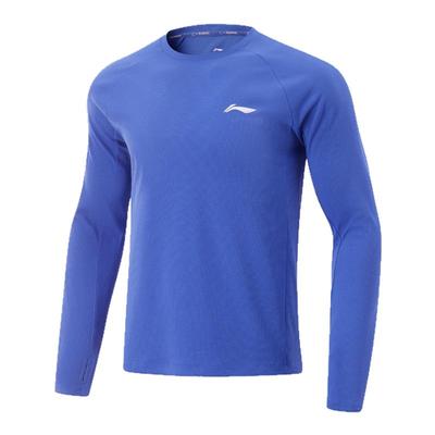 李宁正品春季新款男子速干透气圆领专业跑步运动长袖T恤ATLV029-5