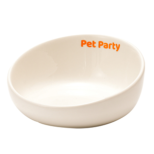 斜口陶瓷猫碗猫粮碗喝水碗猫咪保护颈椎狗食盆大口径防打翻宠物碗