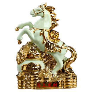 景德镇陶瓷酒瓶生肖马5斤酒坛酒壶酒罐家用密封摆件高档酒具酒缸