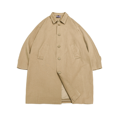 写意春秋日系中长款风衣外套