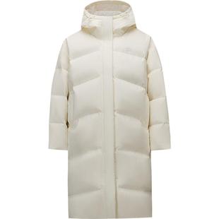 安踏面包羽绒服丨防泼水长款连帽棉服2025冬季女加厚保暖时尚外套