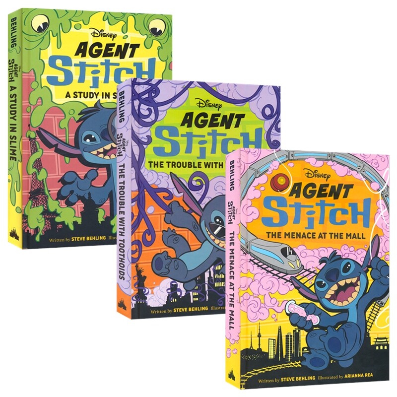 Disney Agent Stitch 迪士尼特工史迪奇1-3 星际科幻 侦探推理 环球冒险 章节小说 青少年英语课外读物 英文原版进口儿童图书