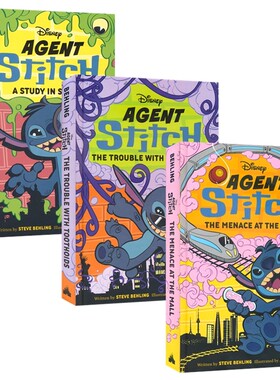 Disney Agent Stitch 迪士尼特工史迪奇1-3 星际科幻 侦探推理 环球冒险 章节小说 青少年英语课外读物 英文原版进口儿童图书