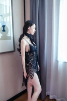 Черное платье-комбинация