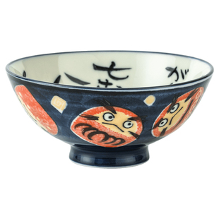 日本进口达摩碗日式家用餐具陶瓷碗高脚碗一家三口亲子碗单个饭碗