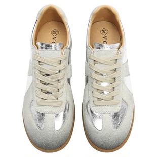 VCA德训鞋女鞋真皮2025新款轻便平底鞋春秋软底休闲鞋牛皮运动鞋