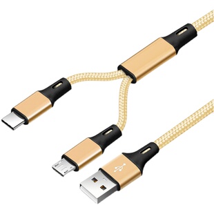 一拖二数据线安卓typec2二合一快充线适用vivo华为oppo多头tpc手机充电器线一分二加长车载充电线两用多功能