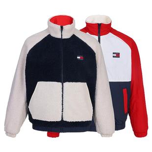 [保税仓]TOMMY汤米2025新款冬季双面穿保暖外套休闲羊羔毛棉服男