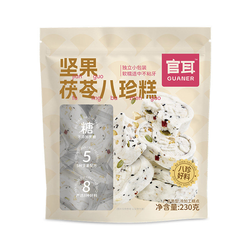 【天猫U先】官耳坚果茯苓八珍糕点心茯苓芡实山药零食早餐正品