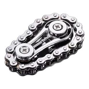 链条齿轮edc解压玩具不锈钢手指尖陀螺机械手玩把件成人无聊神器