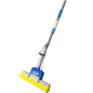 微易达胶棉拖把38cm拖地板的拖把海绵吸水托把拖头发免手洗家用