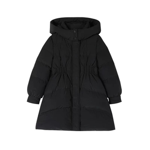 女童羽绒服中长款2025冬新款洋气儿童90白鸭绒外套小女孩加厚冬装