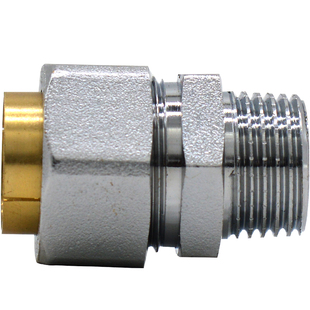 波纹管快接4分6分外丝变径直接不锈钢燃气管卡套式转换接头铜配件