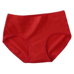 100%纯棉女内裤中腰全棉中年大码短裤提臀收腹抗菌少女士三角裤头