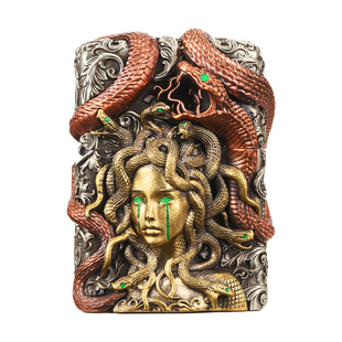 zippo正品打火机 美杜莎夜光官方限量版防风煤油送男朋友礼物个性