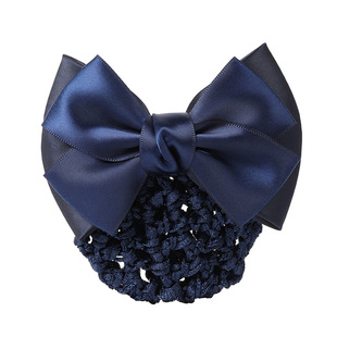 职业头花蝴蝶结韩国护士酒店空姐银行员工发网兜工作头饰发网新款