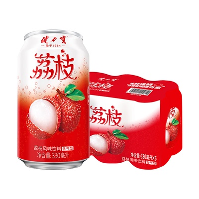 健力宝荔枝味低糖0脂碳酸饮料