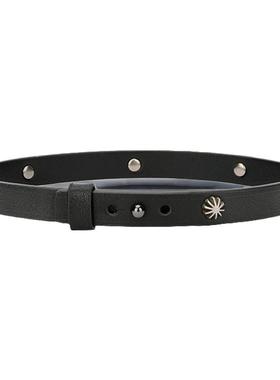 真皮项圈女锁骨链颈链脖圈choker黑色克罗星项链颈带甜酷辣妹风