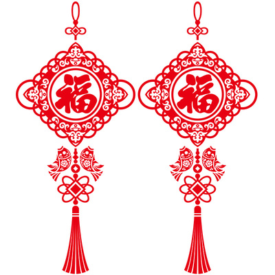 2026新款玻璃静电门贴春节装饰品