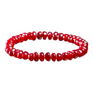 朱砂手链铜仁原石晶体软红宝石颗颗通透手串收藏级送礼男女本命年