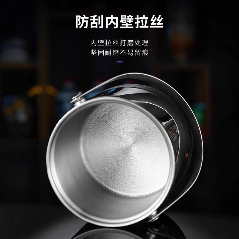 304不锈钢双层冰桶网香槟盖冰块桶手提红ktv桶酒吧冰保温带商用