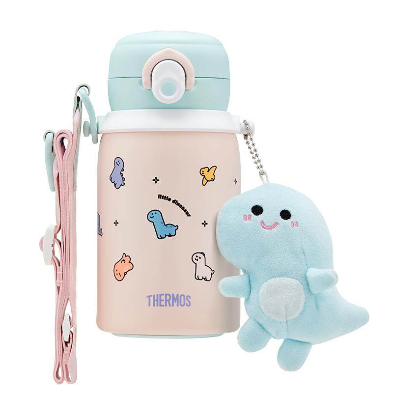 膳魔师儿童保温杯学生双饮吸管杯一盖双用便携大容量儿童直饮水杯