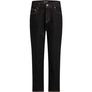 【内里加绒】暇步士女装2025冬季新款微弹挺括经典原色直筒牛仔裤