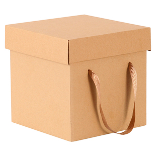 牛皮纸礼盒包装盒通用复古上下盖正方形瓦楞纸盒硬纸箱空盒子批发