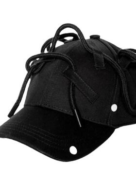 绑带鸭舌帽INSIDEOUT小众黑色