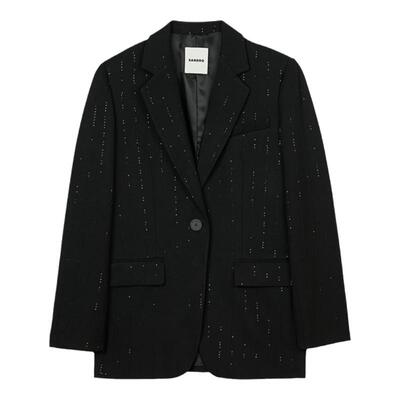 SANDRO女装时尚优雅黑色亮片西装