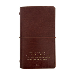 A6活页本复古皮面工作商务记事本高级活页笔记本子定制旅行手帐本