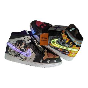 STY custom air jordan 1 海贼王 月光莫利亚 暴君熊 灯组改制