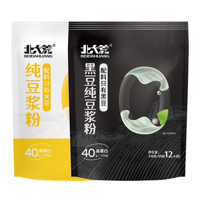 北大荒纯豆浆粉216g无蔗糖添加